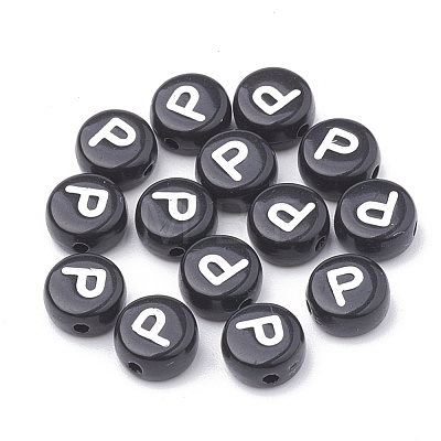 Opaque Acrylic Beads SACR-N002-02P-1