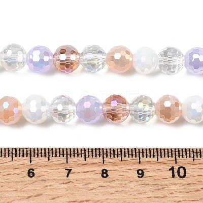 Electroplate Glass Beads Strands EGLA-D300-06-8mm-25-1