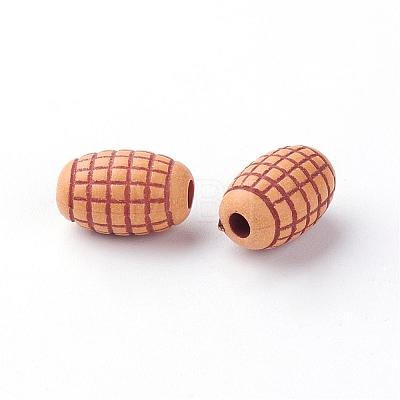 Imitation Wood Acrylic Beads SACR-Q186-18-1