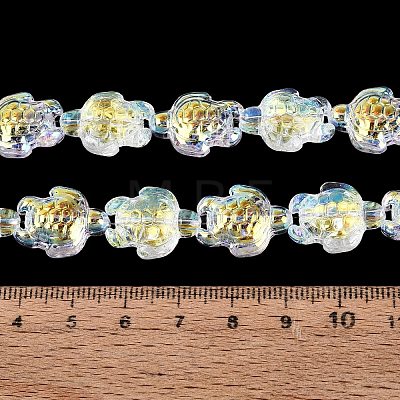 Electroplate Transparent Glass Beads Strands EGLA-N055-04A-11-1