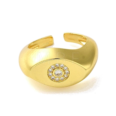 Brass with Cubic Zirconia Rings RJEW-B057-01G-04-1