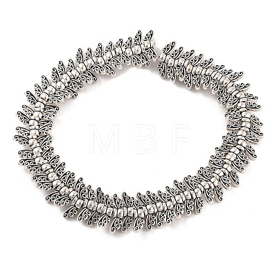 Tibetan Style Wing Alloy Bead Strands TIBEB-O007-22-LF-1