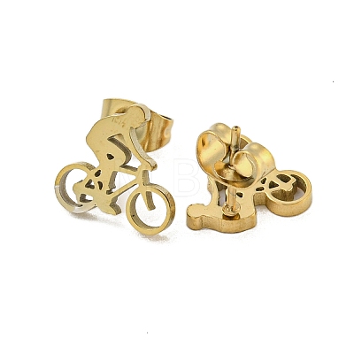 304 Stainless Steel Stud Earrings EJEW-G384-02G-1