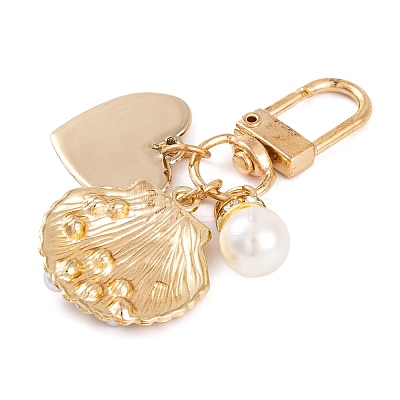 Cute ABS Plastic Imitation Pearl Pendant Decoration HJEW-L028-02G-03-1