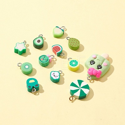 28Pcs 12 Style Handmade Polymer Clay Star Charms CLAY-FS0001-25-1