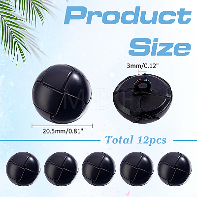 12Pcs Cowhide Shank Buttons BUTT-ME0001-41A-1