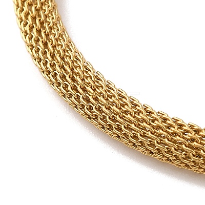 Ion Plating(IP) 304 Stainless Steel Mesh Chain Bracelets BJEW-L673-025G-1