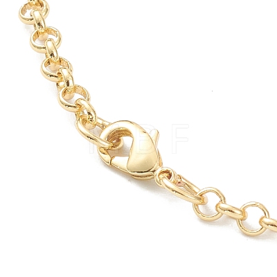 Brass Rolo Chain Necklace Making MAK-F036-01G-1