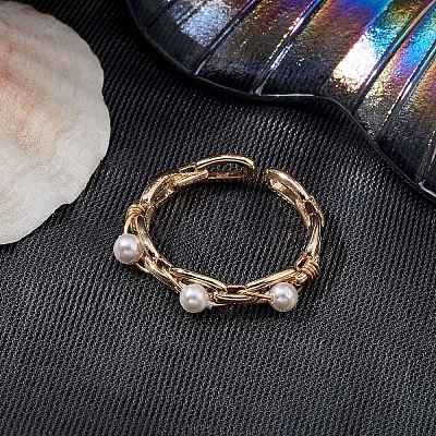 Brass Cuff Rings for Women RJEW-JR00810-1