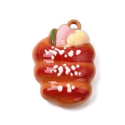 Spray Painted Alloy Pendants AL-CBAD39A-01B-1