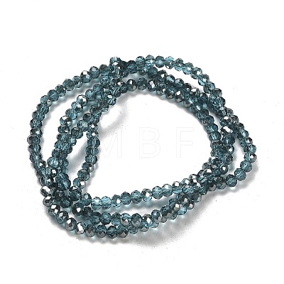 Electroplate Glass Beads Strands EGLA-D020-3x2mm-M2-1