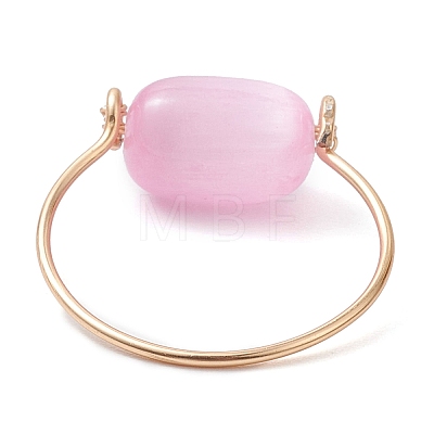 Drum Natural Selenite Finger Rings RJEW-JR00797-1