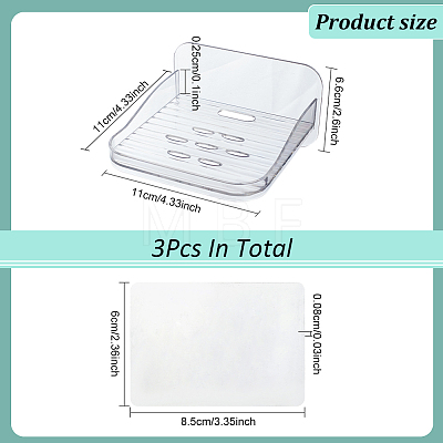 Transparent Plastic Wall Mounted Display Stands AJEW-WH0419-11-1