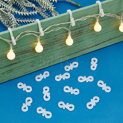 Gorgecraft 100Pcs Plastic Curtain Hanger Double Hooks FIND-GF0002-05-1