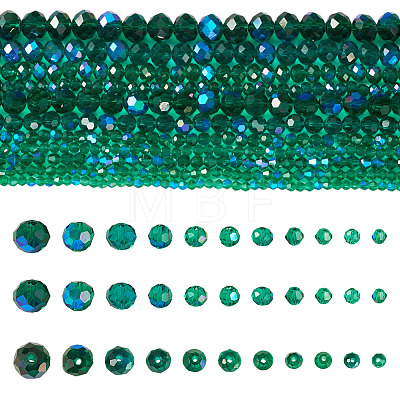 11 Strands 11 Styles Electroplate Glass Beads Strands EGLA-TA0003-01A-1