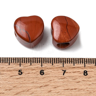Natural Red Jasper European Beads G-C269-01D-1