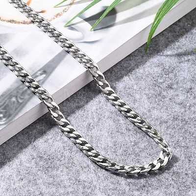 Men's 304 Stainless Steel Cuban Link Chain Necklaces NJEW-JN03170-02-1