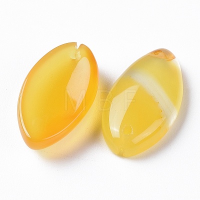 Natural Yellow Agate Pendants G-F697-D04-1