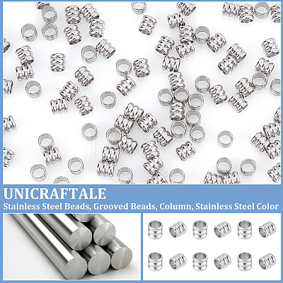 Unicraftale 120Pcs 201 Stainless Steel Beads STAS-UN0048-06-1