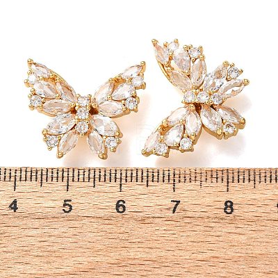 Brass Micro Pave Cubic Zirconia Beads KK-K422-12G-03-1