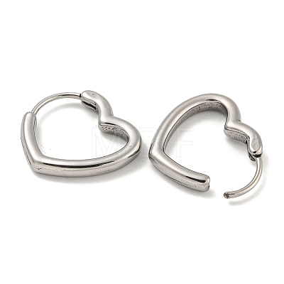 316 Surgical Stainless Steel Hoop Earrings EJEW-D096-18A-AS-1