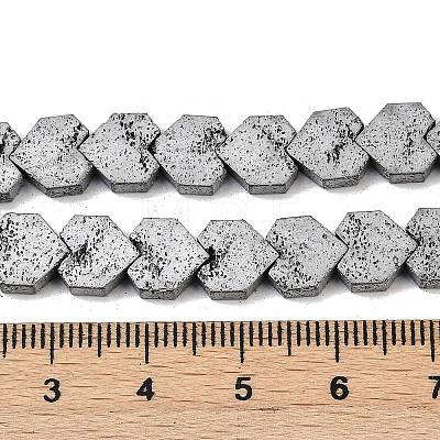 Electroplated Natural Lava Rock Beads Strands G-K388-04B-07-1