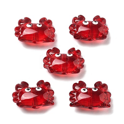 Transparent Glass Enamel Beads LAMP-V001-08G-1