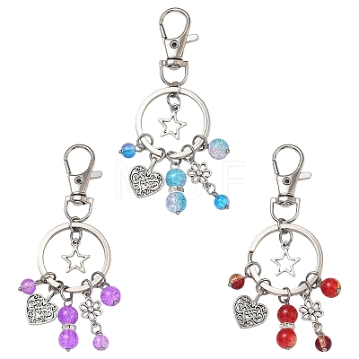 Alloy & Glass Keychains KEYC-YW00303-03-1