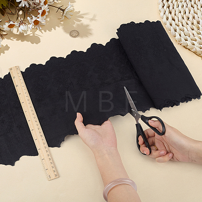 3Yards Cotton Embroidery Flower Pattern Ribbon OCOR-MA0001-83A-1