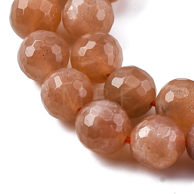 Natural Peach Moonstone Beads Strands X-G-J403-04A-8mm-1
