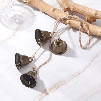 Iron Bell Pendant Decorations HJEW-JM04521-1