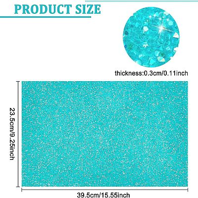 Glitter Resin Hotfix Rhinestone(Adhesive On The Back) DIY-WH0166-23H-1