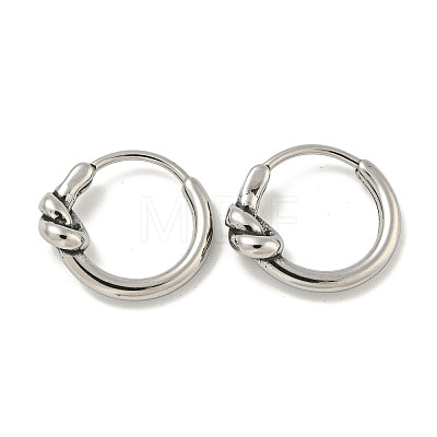 316 Surgical Stainless Steel Hoop Earrings for Women and Men EJEW-D096-24A-AS-1