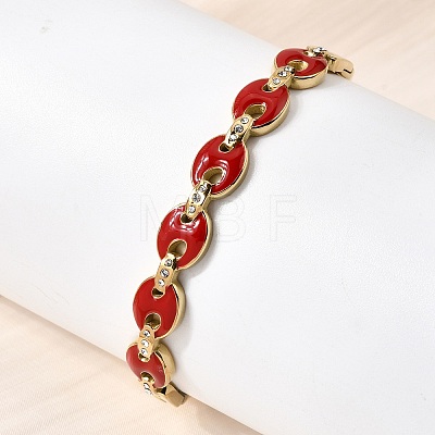 304 Stainless Steel Enamel Hinged Bangles BJEW-B168-01G-1