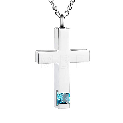 Cross Urn Ashes Pendant Necklace PW-WGBB57D-12-1