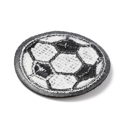 Sports Ball Theme Computerized Towel Fabric Embroidery Iron on Cloth Patches PATC-WH0007-23C-1