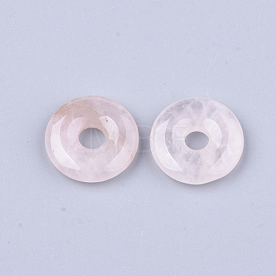 Natural Rose Quartz Pendants G-S349-22B-01-1