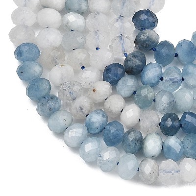 Natural Devil Blue Aquamarine Beads Strands G-NH0073-A01-1
