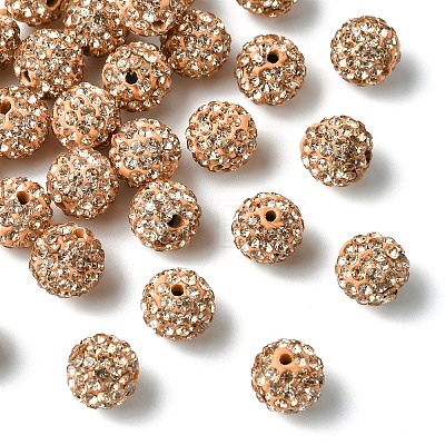 30Pcs Pave Disco Ball Beads RB-YW0001-14G-1