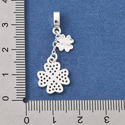 Brass Micro Pave Clear Cubic Zirconia Pendants KK-Z156-17S-1