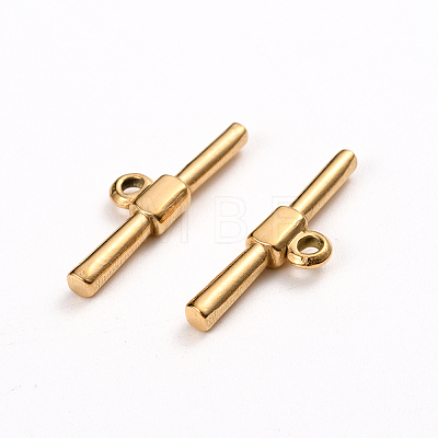 Ion Plating(IP) 304 Stainless Steel Toggle Clasps Parts X-STAS-D142-04C-G-1