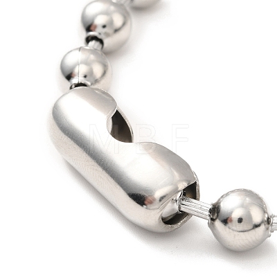 Tarnish Resistant 304 Stainless Steel Ball Chain Necklace & Bracelet Set STAS-D181-02P-01C-1