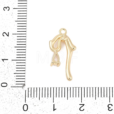 Brass Micro Pave Cubic Zirconia Pendants ZIRC-P122-05C-G01-1