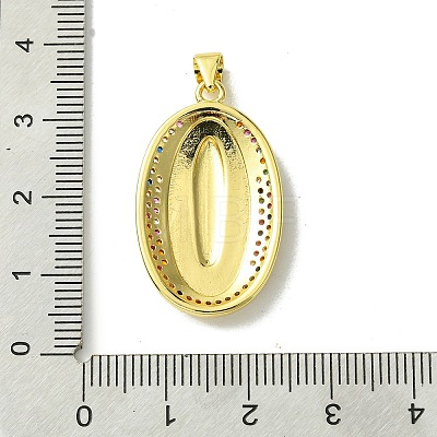 Real 18K Gold Plated Brass Micro Pave Cubic Zirconia Pendants KK-H472-17G-01-1