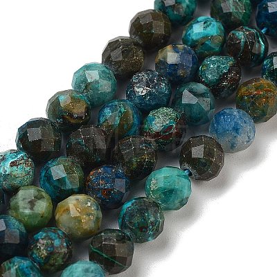 Natural Chrysocolla Beads Strands G-G927-15C-1