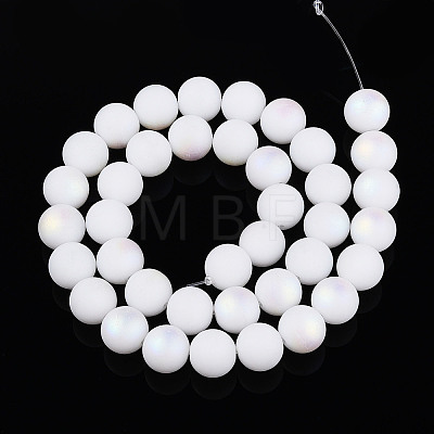 Frosted Opaque Glass Beads Strands LS-GLAA-T032-P10mm-MBB02-1