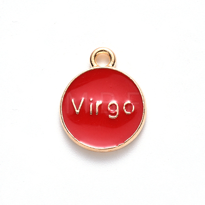 Alloy Enamel Pendants X-ENAM-S124-01A-07B-1