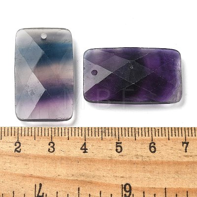 Natural Fluorite Pendants G-Z071-04C-1