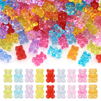  200Pcs Transparent Acrylic Beads MACR-TA0001-36-1