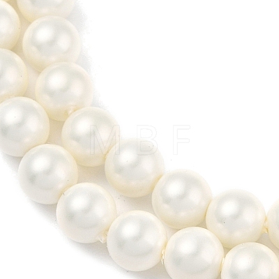 Round Shell Pearl Beads Strands BSHE-XCP0001-40B-1